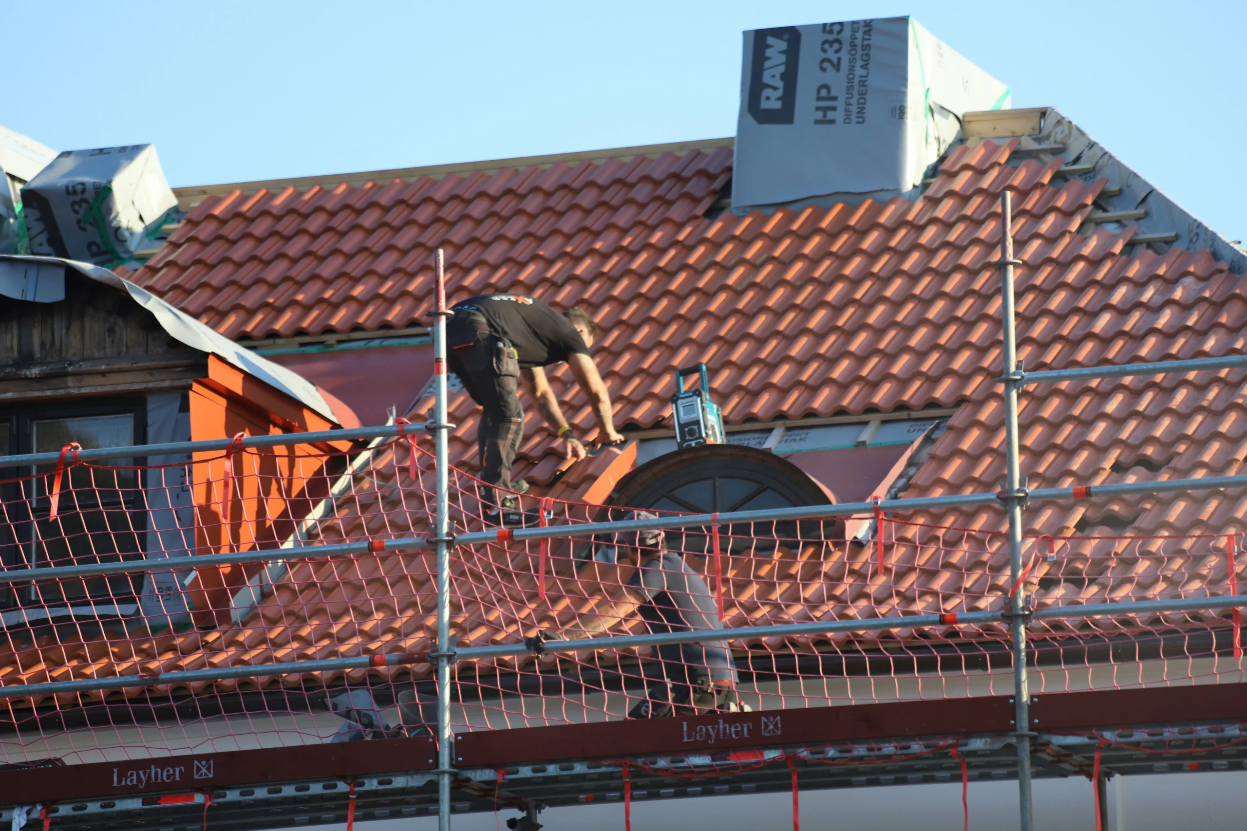 Rénovation de toiture en chantier